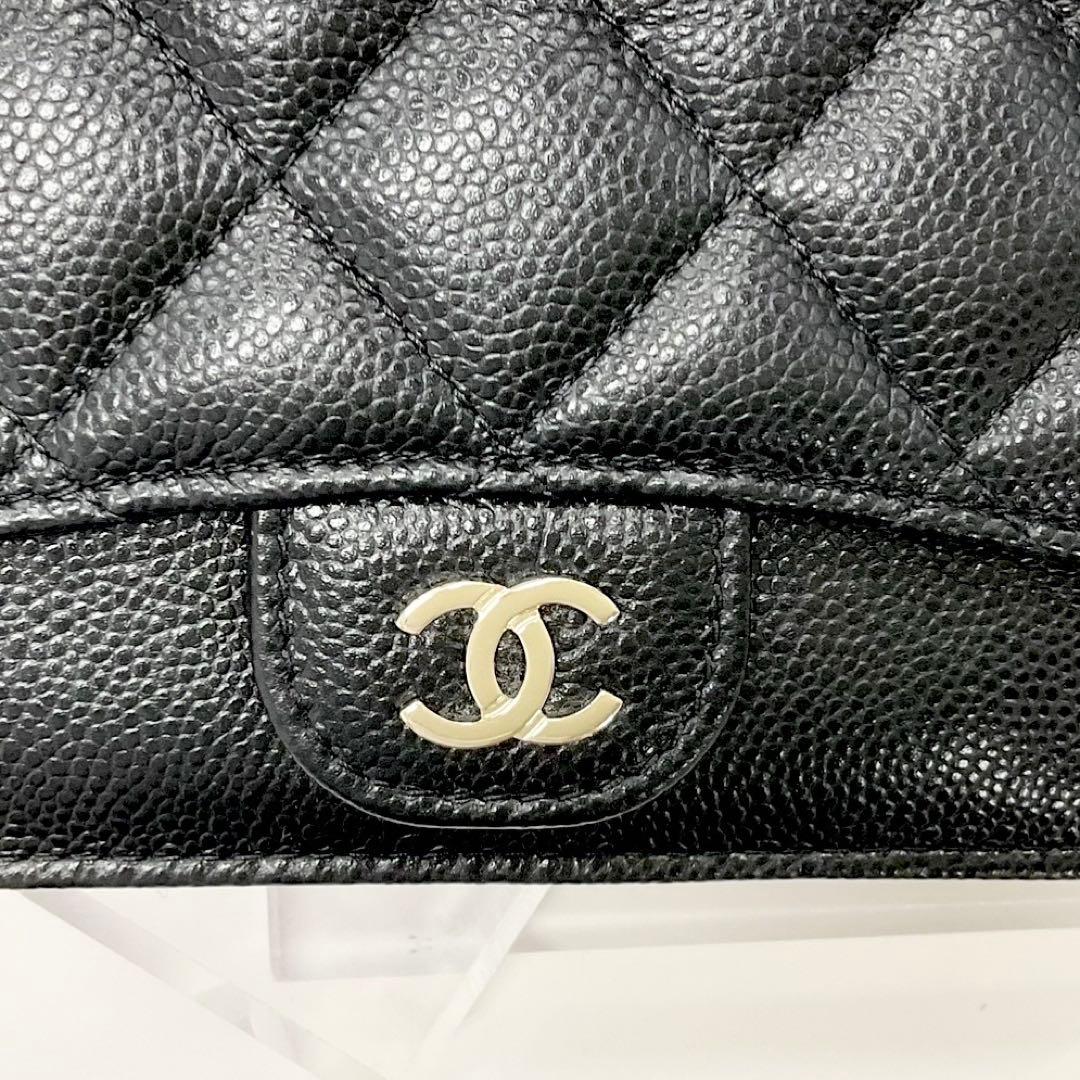 Chanel Caviar Leather CC Logo Fragment Case Coin Purse — view 4