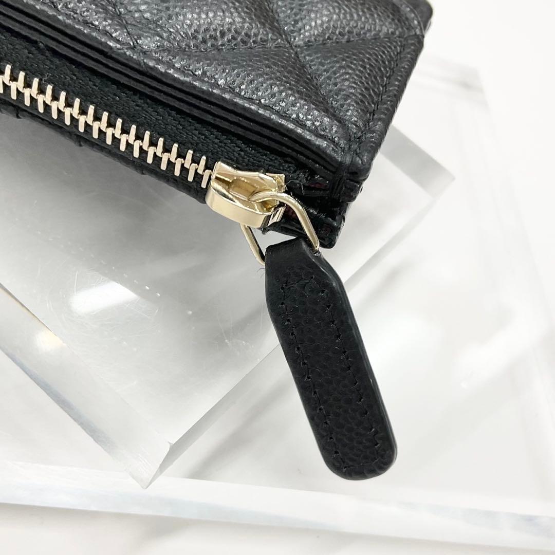 Chanel Caviar Leather CC Logo Fragment Case Coin Purse — view 6