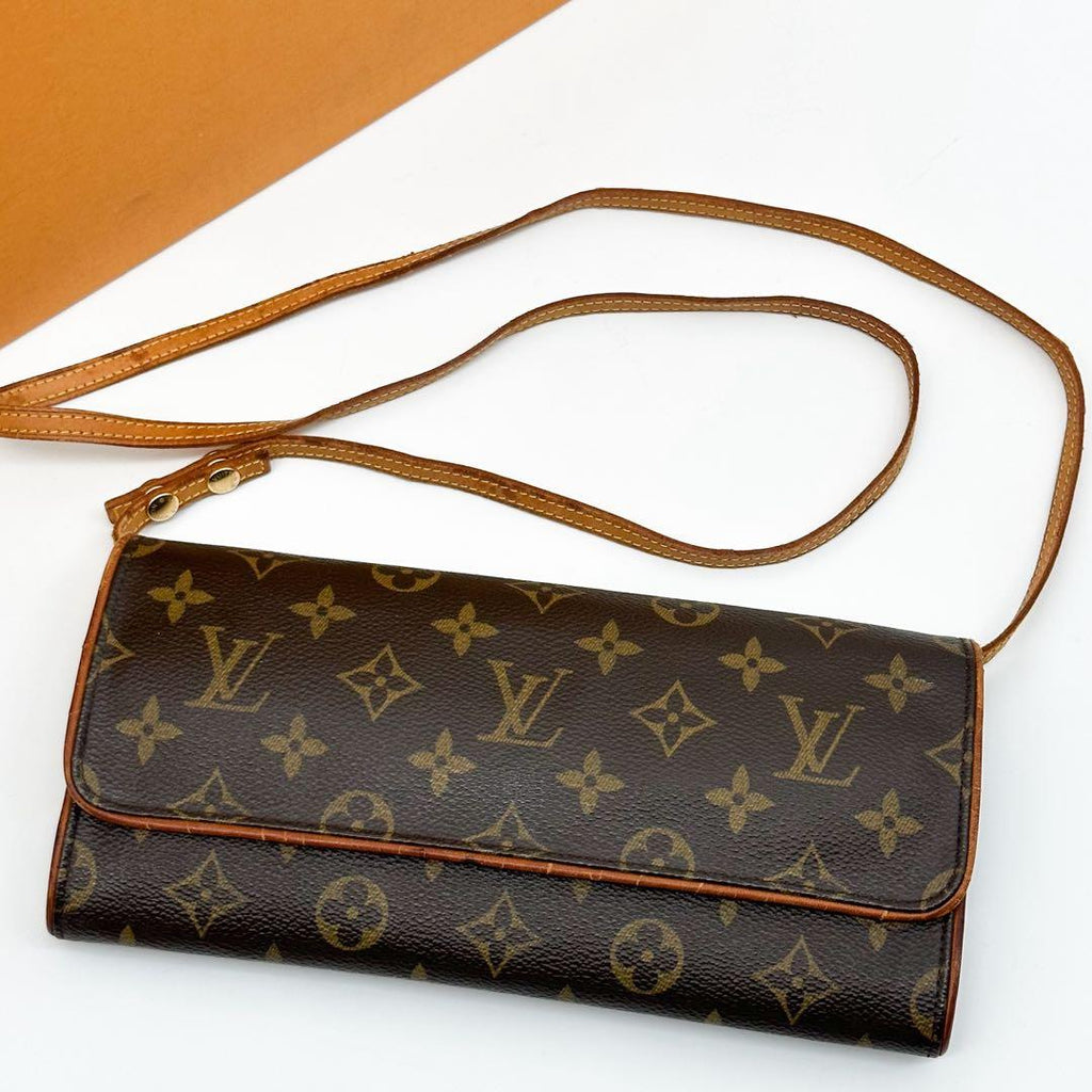Louis Vuitton Pochette Twin GM Monogram Shoulder Bag Pouch