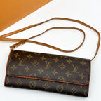 Louis Vuitton Pochette Twin GM Monogram Shoulder Bag Pouch