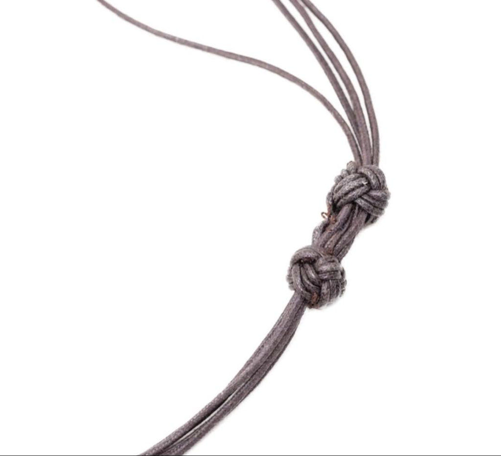 Hermes Logo Necklace Brown Beige Buffalo Horn — view 6
