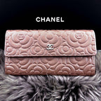 Chanel Wallet Camellia Embossed Flap PI — view 3