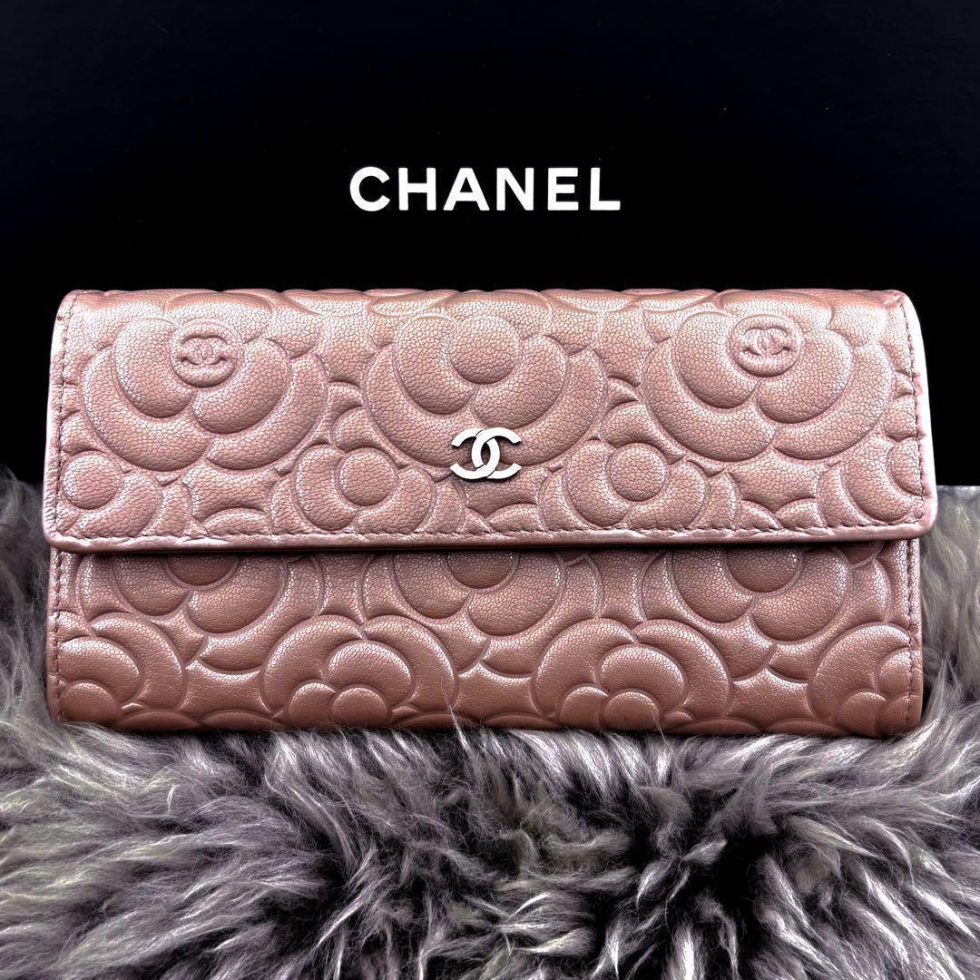 Chanel Wallet Camellia Embossed Flap PI — view 3