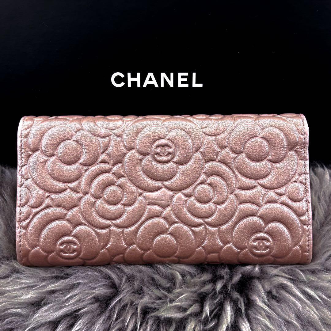 Chanel Wallet Camellia Embossed Flap PI — view 4