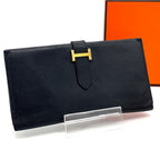 Hermes Bearn Classic Bifold Wallet Epsom Navy