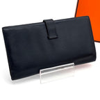 Hermes Bearn Classic Bifold Wallet Epsom Navy — view 2