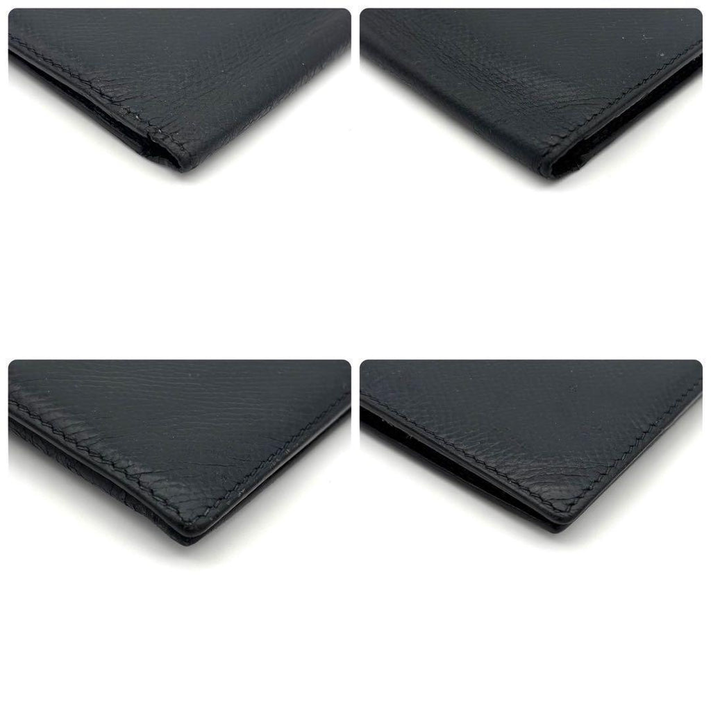 Hermes Bearn Classic Bifold Wallet Epsom Navy — view 8