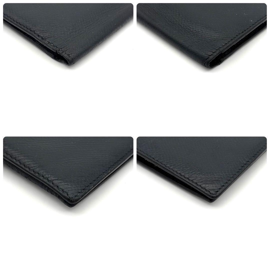 Hermes Bearn Classic Bifold Wallet Epsom Navy — view 8