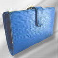 Louis Vuitton Epi Porte-Monnaie Billets Viennois Toledo Blue Coin Purse
