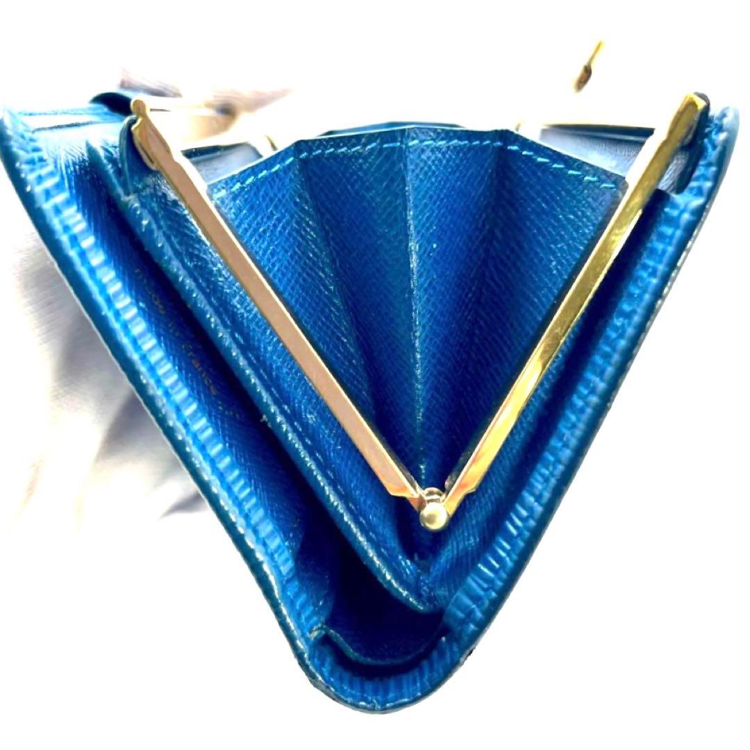 Louis Vuitton Epi Porte-Monnaie Billets Viennois Toledo Blue Coin Purse — view 2