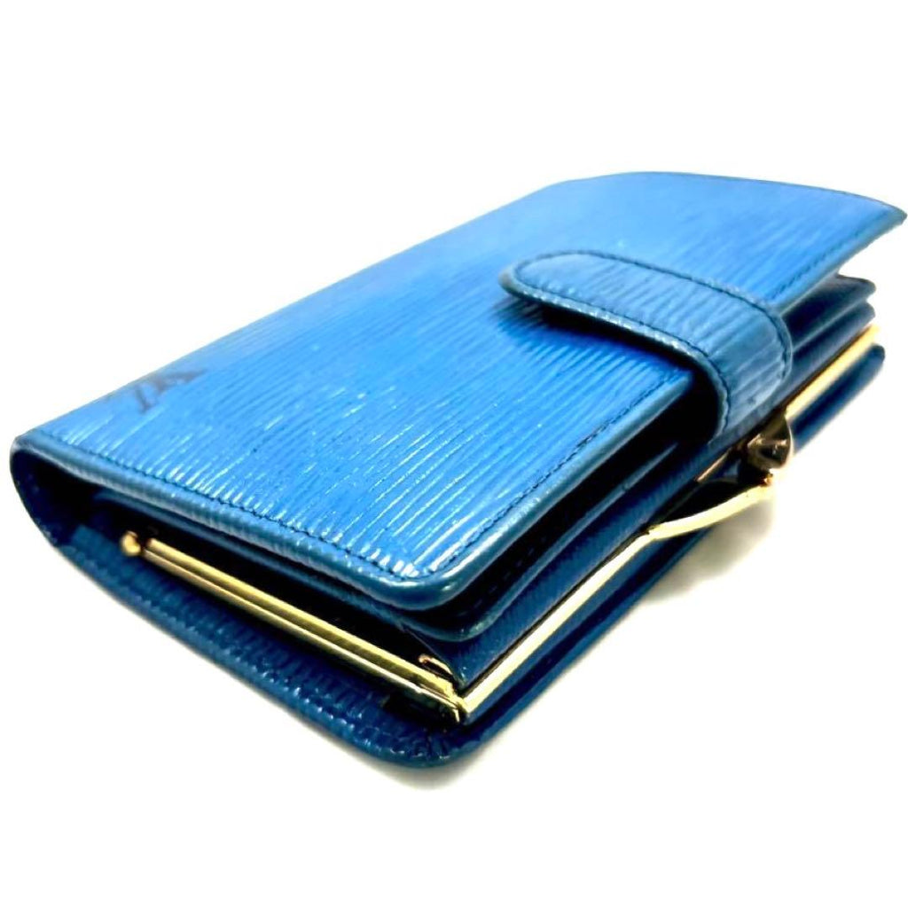 Louis Vuitton Epi Porte-Monnaie Billets Viennois Toledo Blue Coin Purse — view 7