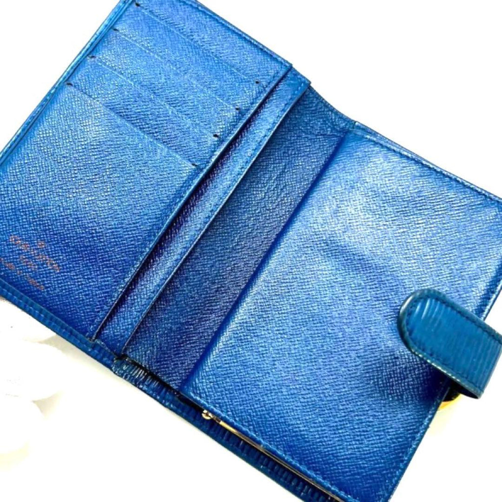 Louis Vuitton Epi Porte-Monnaie Billets Viennois Toledo Blue Coin Purse — view 8