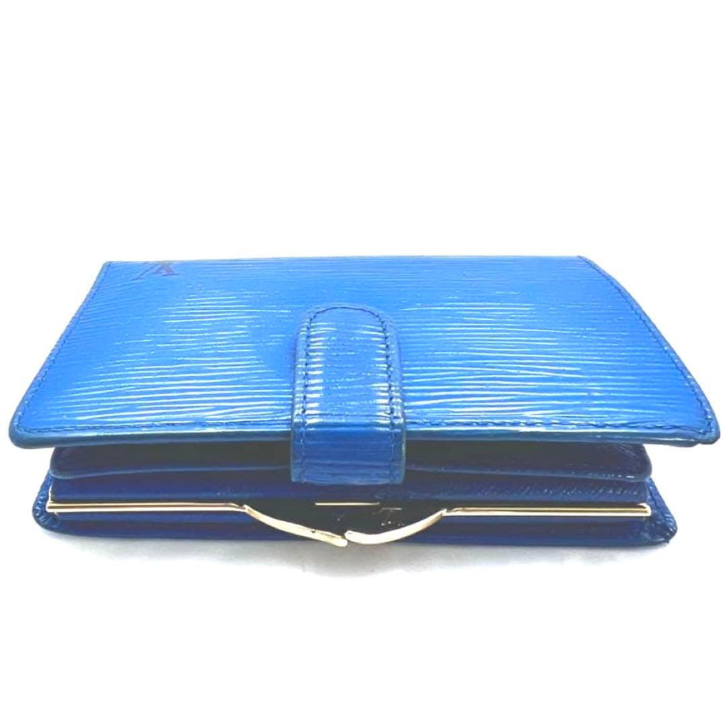 Louis Vuitton Epi Porte-Monnaie Billets Viennois Toledo Blue Coin Purse — view 9