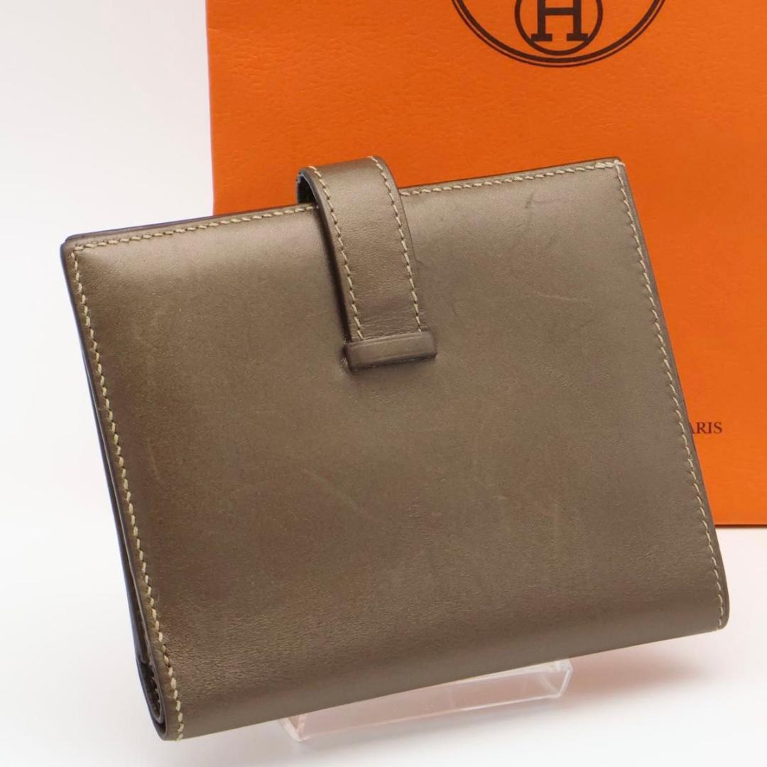 Hermes Bearn Compact Milois Bifold Wallet Blanc — view 2