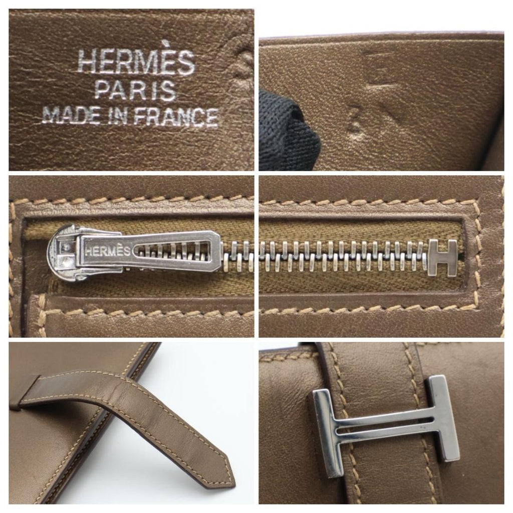 Hermes Bearn Compact Milois Bifold Wallet Blanc — view 8
