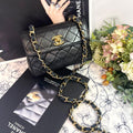 Chanel Vintage Turnlock Quilted Chain Shoulder