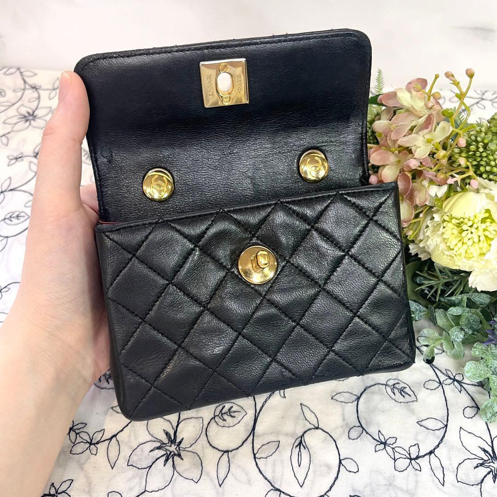 Chanel Vintage Turnlock Quilted Chain Shoulder — view 9