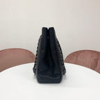 Chanel CC Logo Quilted Lambskin Turnlock Chain Tote — view 2