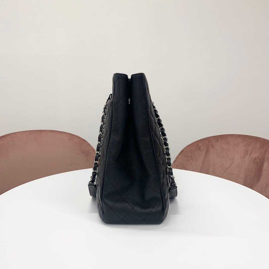 Chanel CC Logo Quilted Lambskin Turnlock Chain Tote — view 2