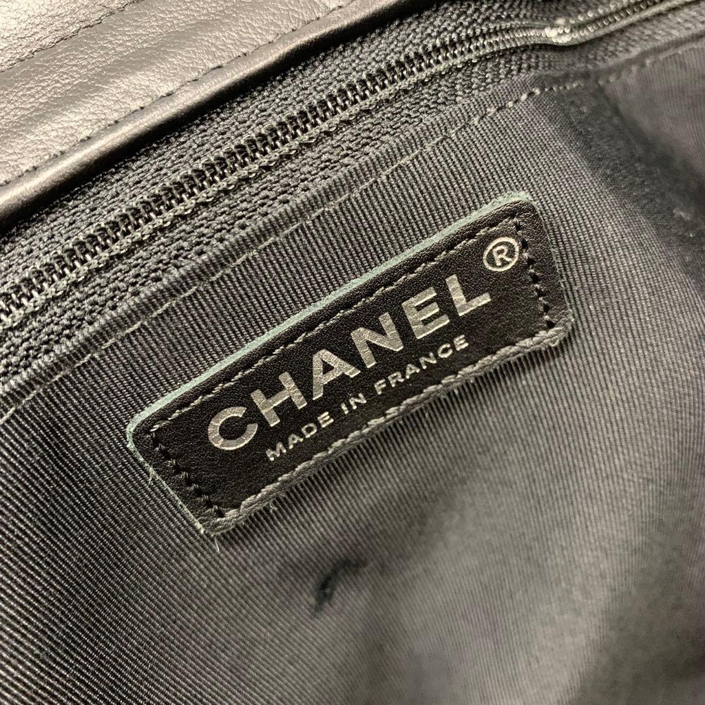 Chanel CC Logo Quilted Lambskin Turnlock Chain Tote — view 7
