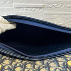 Dior Trotter Canvas Leather Hand Bag Navy — view 7