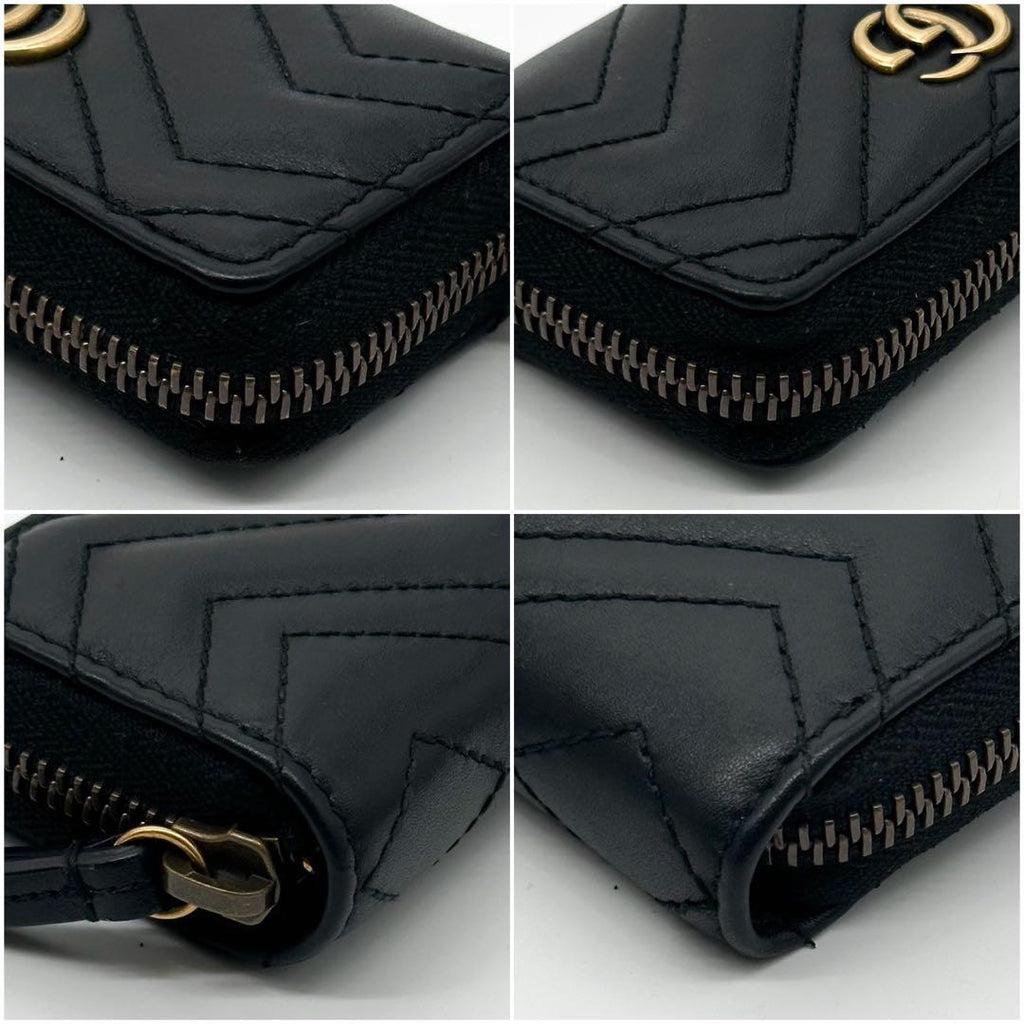 Gucci Marmont Quilted L-shaped Coin Purse Case Double — view 5