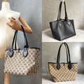 Gucci Handle GG Canvas Tortissima Reversible Handbag