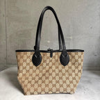 Gucci Handle GG Canvas Tortissima Reversible Handbag — view 3