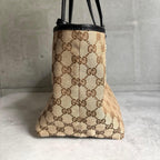 Gucci Handle GG Canvas Tortissima Reversible Handbag — view 6