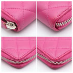 Chanel Zip Around Wallet Quilted Pink — view 8