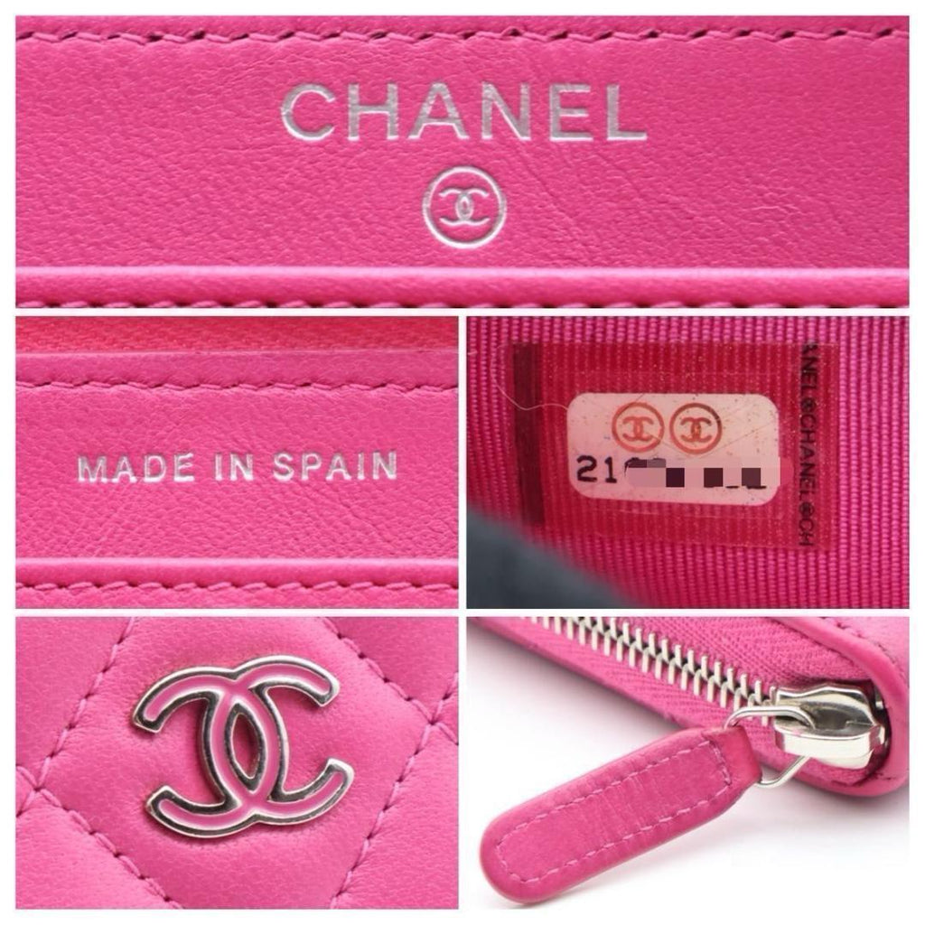 Chanel Zip Around Wallet Quilted Pink — view 7