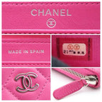 Chanel Zip Around Wallet Quilted Pink — view 7