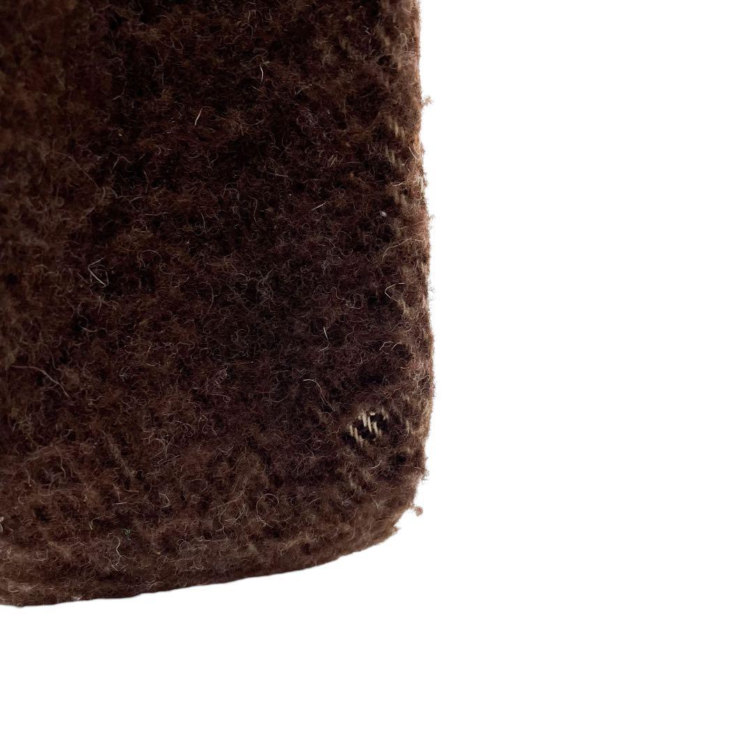 Chanel Shearling Leather Logo Hand Tote Brown — view 4