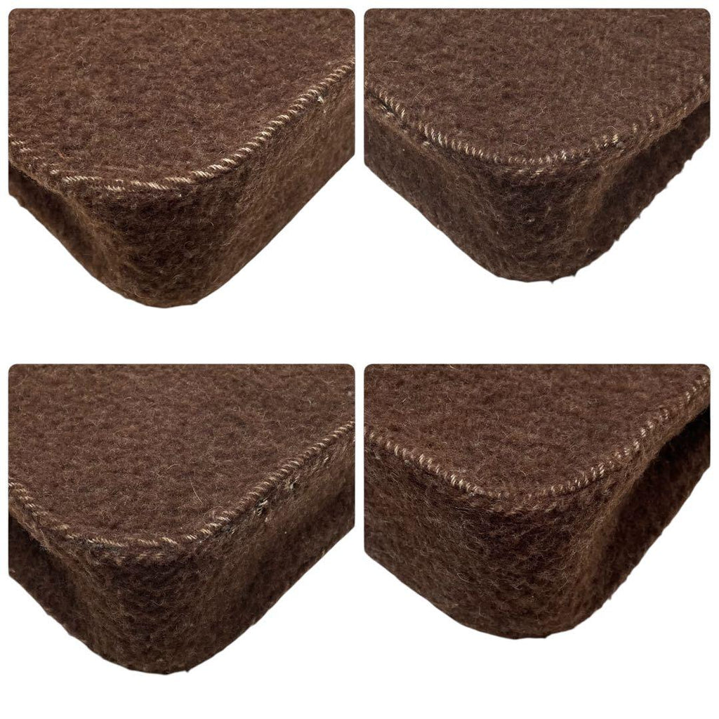 Chanel Shearling Leather Logo Hand Tote Brown — view 6