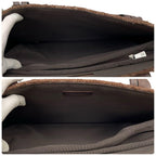 Chanel Shearling Leather Logo Hand Tote Brown — view 9