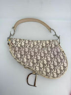 Dior Saddle Bag Trotter Floral Embroidery White — view 2