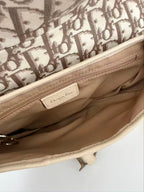 Dior Saddle Bag Trotter Floral Embroidery White — view 3