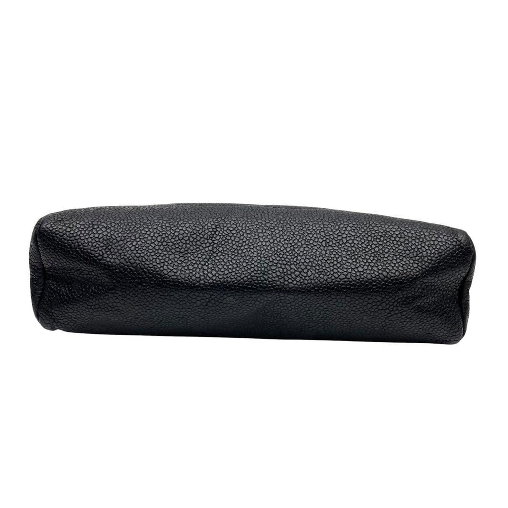 Chanel Caviar Leather CC Logo Pouch Clutch — view 4