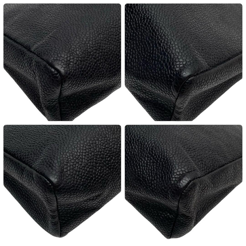 Chanel Caviar Leather CC Logo Pouch Clutch — view 5