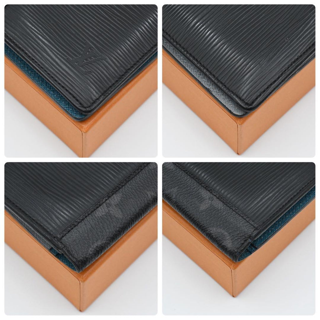 Louis Vuitton Epi Eclipse Portefeuille Brazza Wallet Black — view 8