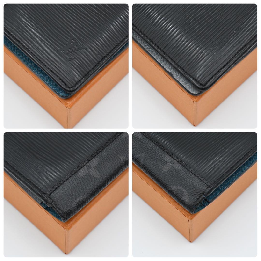 Louis Vuitton Epi Eclipse Portefeuille Brazza Wallet Black — view 8