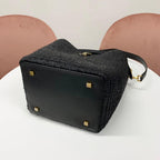 Saint Laurent Raffia YSL Logo Bucket — view 4