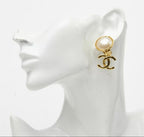 Chanel CC Logo Vintage Swing Earrings — view 2