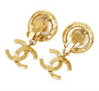 Chanel CC Logo Vintage Swing Earrings — view 4