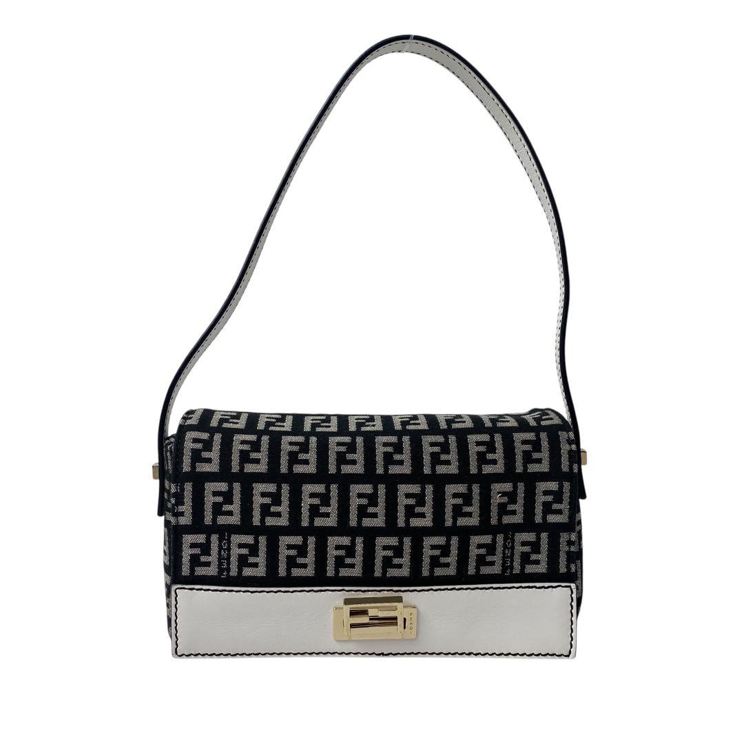 Fendi Zucca Pattern Mini Handbag Canvas Leather — view 2