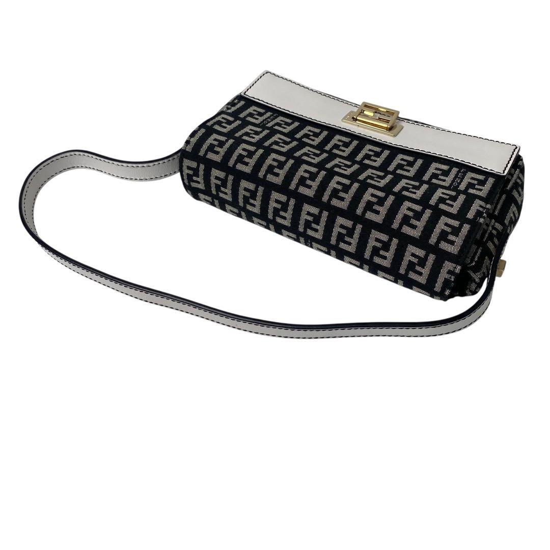 Fendi Zucca Pattern Mini Handbag Canvas Leather — view 7