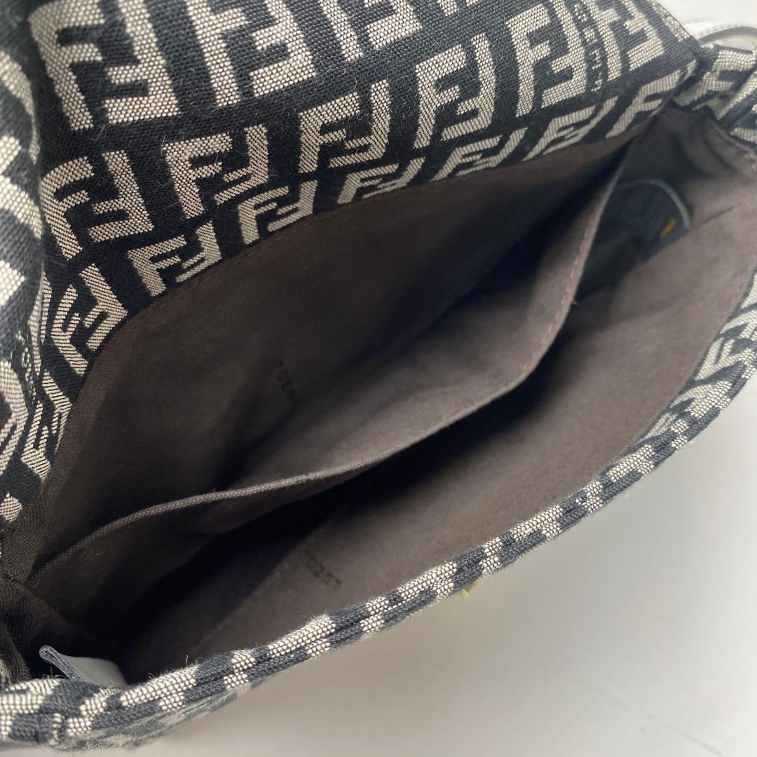 Fendi Zucca Pattern Mini Handbag Canvas Leather — view 9