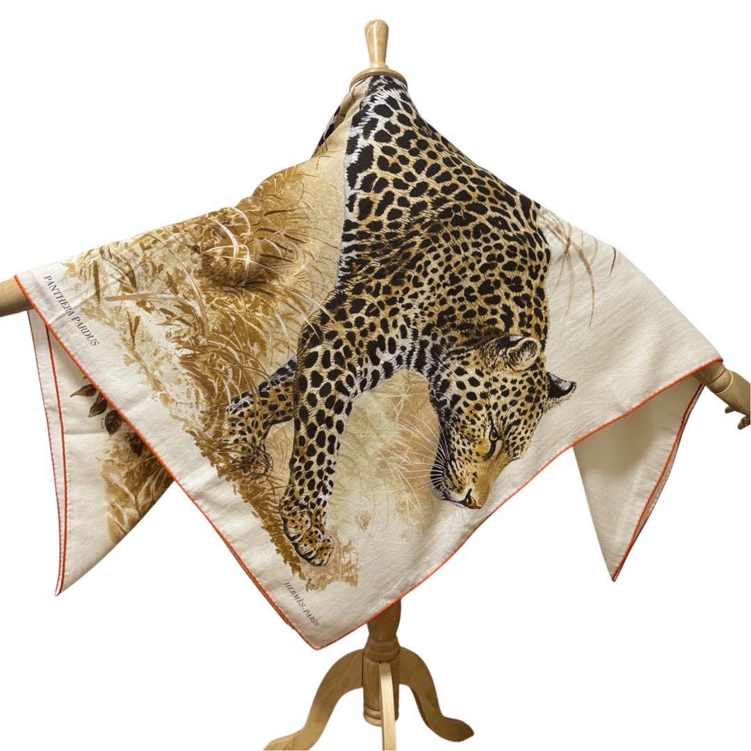 Hermes Carre Geant 140 Panthera Pardus Leopard Shawl Large Scarf — view 3