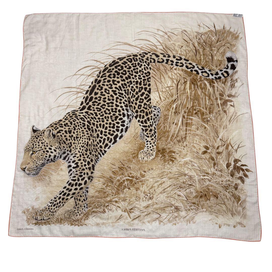 Hermes Carre Geant 140 Panthera Pardus Leopard Shawl Large Scarf — view 5