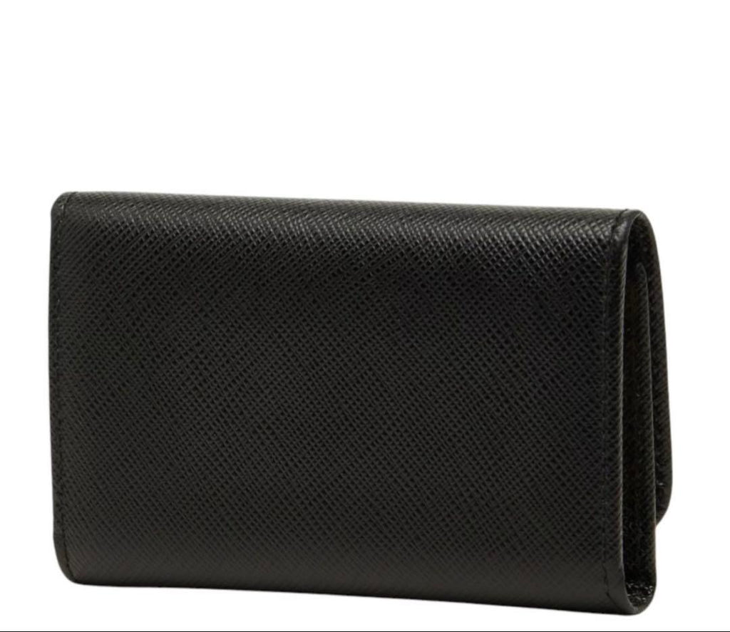 Prada Saffiano Quadruple Strand Key Case Black Key Holder — view 3